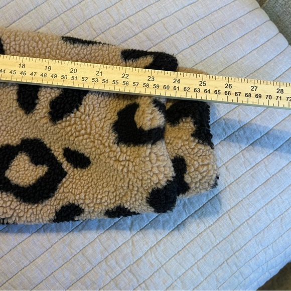 Forever 21+ Leopard Print Teddy Jacket Coat Tan and Black Size 3X - Picture 7 of 8